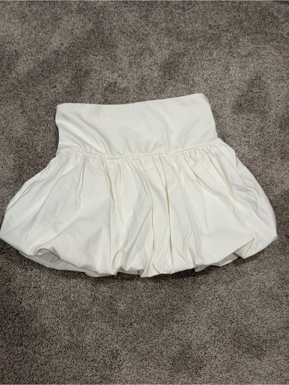 Fashion Nova White Bubble Mini Skirt